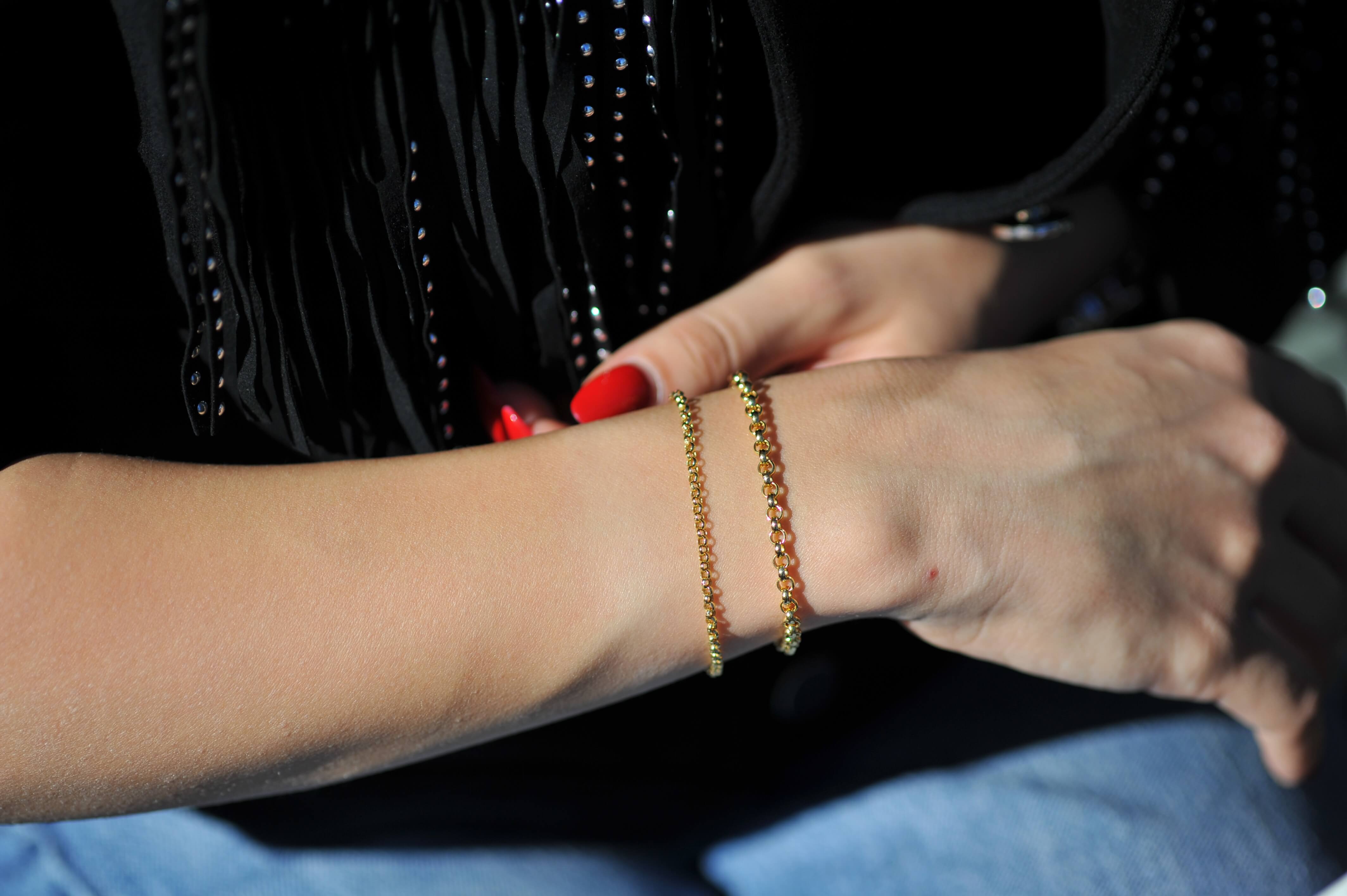 14k Gold Rolo Chain Bracelet